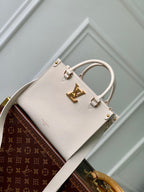 LV Lock&Go Bag White Gold Cowhide 240848