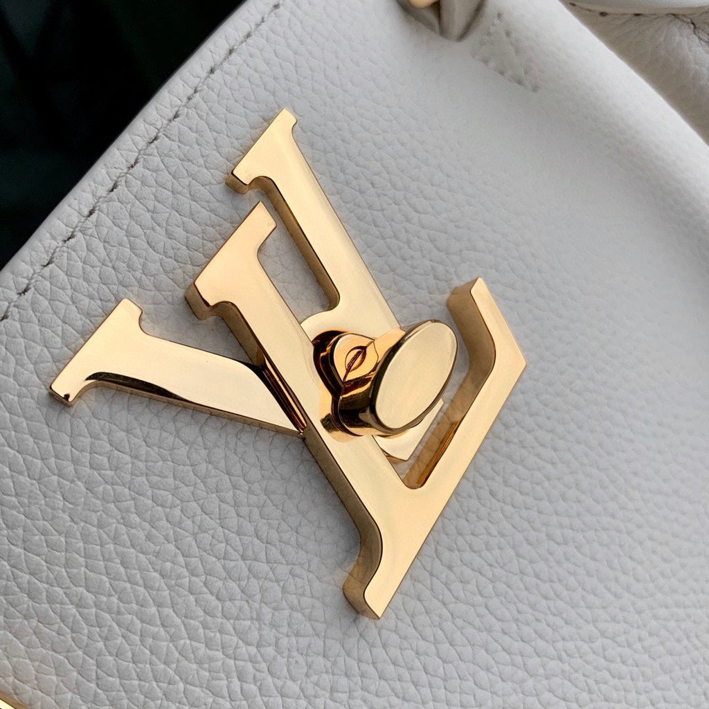 LV Lock&Go Bag White Gold Cowhide 240848