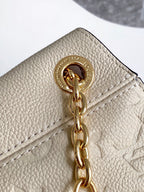 Anytime 42cm Tote Bag Cream Gold Empreinte leather 250725