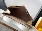 Anytime 42cm Tote Bag Cream Gold Empreinte leather 250725
