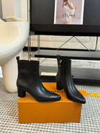 LV Ankle Boots 60mm Black Cowhide