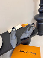 LV 26ss Legacy Slingback 45 Gray Sheepskin 627238