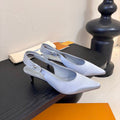 LV 26ss Legacy Slingback 60 Light Gray Silk 627246