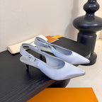 LV 26ss Legacy Slingback 60 Light Gray Silk 627246