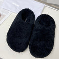 The Row 2025 Retro Oversized Toe Birkenstock Slipper Black Wool 576033