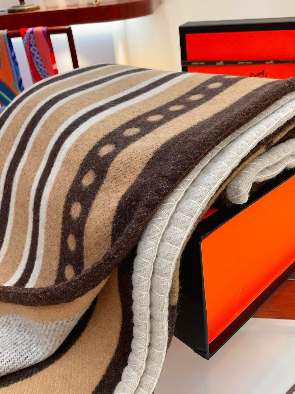 Grand Tralala Blanket Beige Wool Cashmere