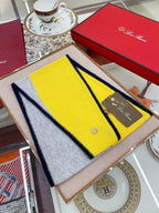 LP Yodo Scarf 150 CM In Grey Mix Yellow Cashmere  130489