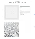 CC Square Scarf 90 CM In White Black Polka Dot Silk Twill  166292