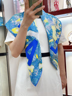 Eleftheria Scarf 90 CM In Colorful Silk Twill  193834