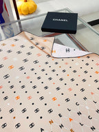 CC Square Scarf 90 CM In Beige Silk 167945