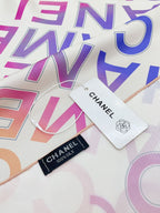 CC Square Scarf 90 CM In White Colorful Silk Twill 174877