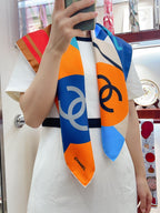 CC Square Scarf 90 CM In Colorful Silk Twill 177653