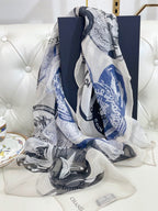 CC Square Scarf 110 CM In Colorful Shunyu Qiao Silk  190026