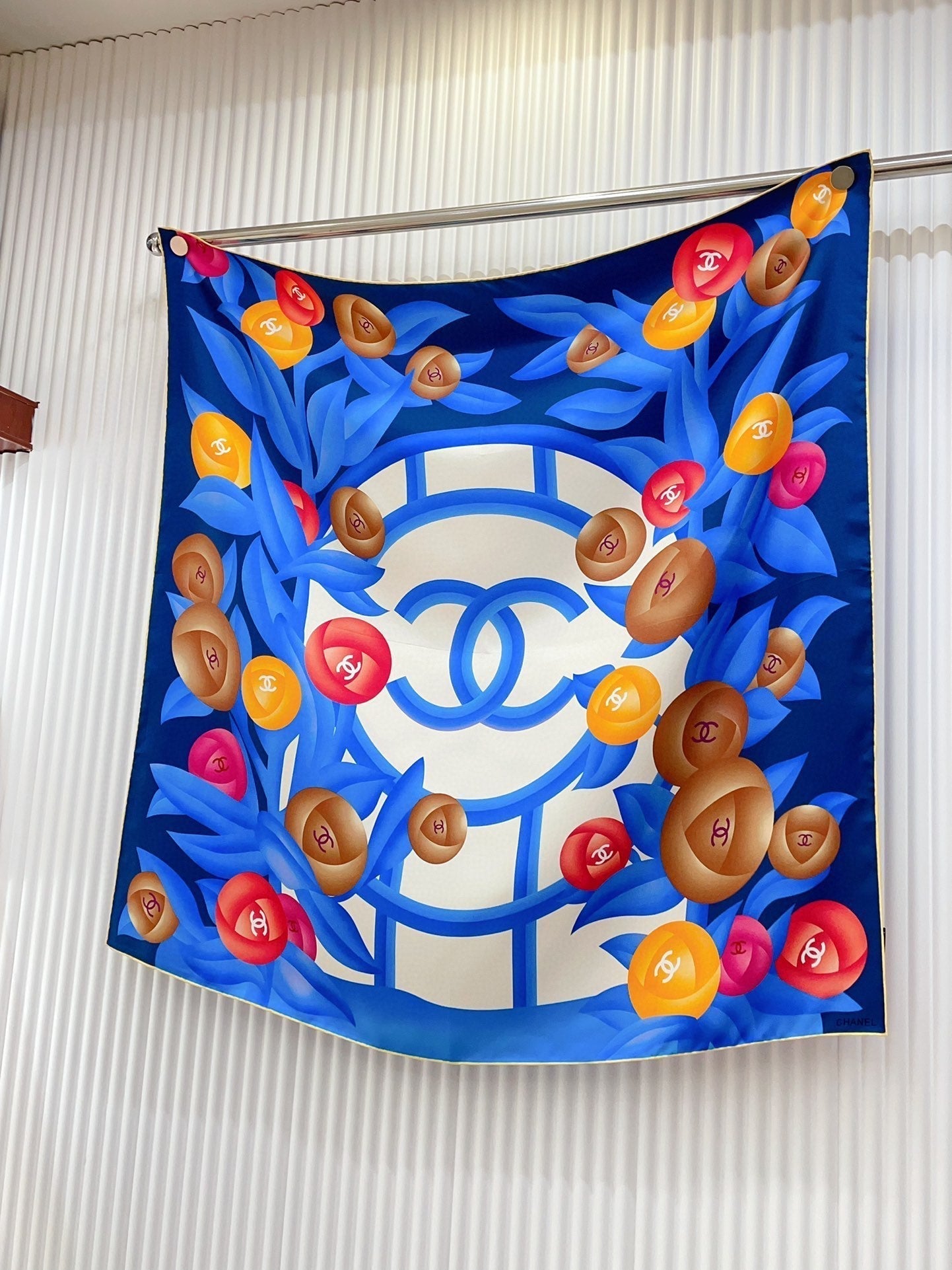 CC Square Scarf 90 CM In Colorful Silk Twill  193819