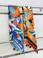 Parade en Fanfare Scarf 90 CM In Colorful Silk Twill 193838