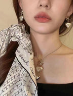CC Square Scarf 50 CM In White Silk Twill  196205