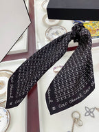 CC Square Scarf 50 CM In Black Silk Twill 196206