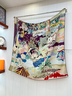En Liberte ! Scarf 140 CM In Colorful Cashmere And Silk 198587