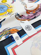 Les Anamorphoses Scarf 90 CM In Colorful Silk Twill 199755