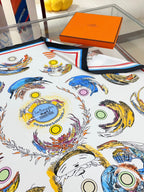 Les Anamorphoses Scarf 90 CM In Colorful Silk Twill 199755