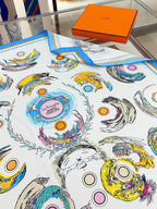 Les Anamorphoses Scarf 90 CM In Colorful Silk Twill 199756