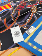 Voitures En Equilibre Scar 90 CM In Black Colorful Silk Twill 202491