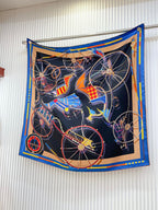 Voitures En Equilibre Scar 90 CM In Black Colorful Silk Twill 202491