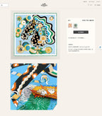 Cheval Mascotte Scarf 90 CM In Blue Colorful Silk Twill 206456