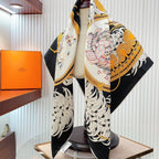 Legende Brodee Scarf 90 CM In Black Colorful Silk Twill 208578