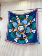 Jeu Des Omnibus Remix Scarf 90 CM In Colorful Silk Twill  211109