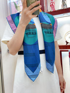 Jeu Des Omnibus Remix Scarf 90 CM In Colorful Silk Twill  211109