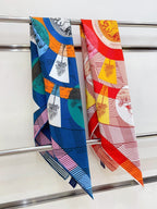 Jeu Des Omnibus Remix Scarf 90 CM In Colorful Silk Twill  211110