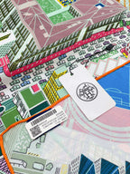 Pantin City scarf 90 CM In Colorful Silk Twill  211113
