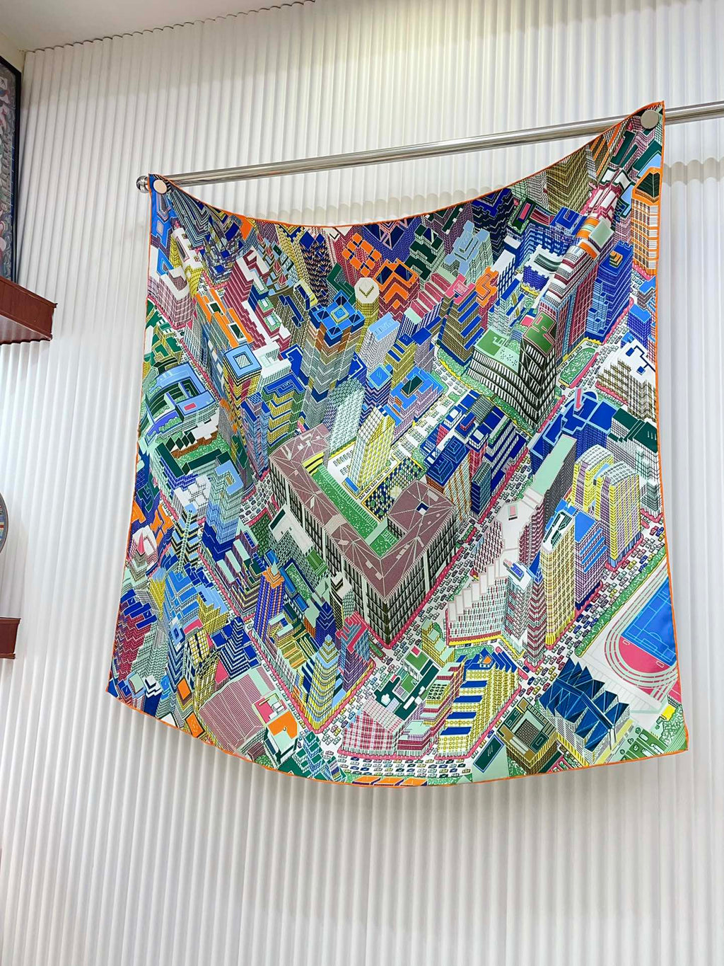Pantin City scarf 90 CM In Colorful Silk Twill  211113