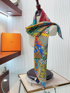 Pantin City scarf 90 CM In Colorful Silk Twill  211114