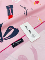 CC Square Scarf 90 CM In Pink Colorful Silk Twill 213689