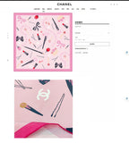 CC Square Scarf 90 CM In Pink Colorful Silk Twill 213689