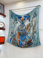 Wild Rhythm Scarf 140 CM In Colorful Cashmere Silk 213699