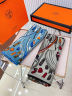 Wild Rhythm Scarf 140 CM In Colorful Cashmere Silk 213699