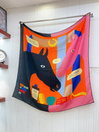 Is This a Love Story? Scarf 140 CM In Colorful Cashmere And Silk 217220