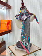 Animapolis Scarf 90 CM In Colorful Silk Twill 220185