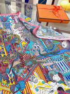 Animapolis Scarf 90 CM In Colorful Silk Twill 220185