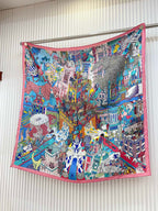 Animapolis Scarf 90 CM In Colorful Silk Twill 220185