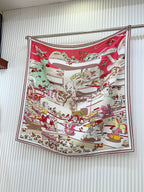 Locomotion Shawl 90 CM In Colorful Silk Twill  225467
