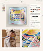 Silla De Gaucho Scarf 90 CM In Light Blue Colorful Silk Twill 231854