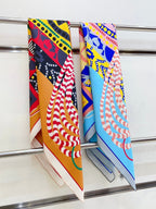 Silla De Gaucho Scarf 90 CM In Light Blue Colorful Silk Twill 231854