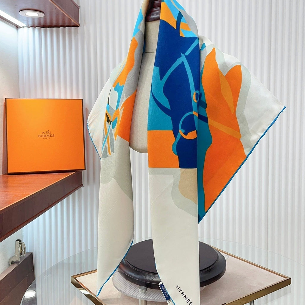 Scarf 90 CM In Colorful Silk Twill 233122