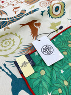Sous Le Charme d'Orphee Double Face Scarf 140 CM In Colorful Cashmere And Silk 233127