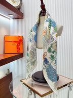 Precious Paradise Scarf 90 CM In Colorful Silk Twill  234592