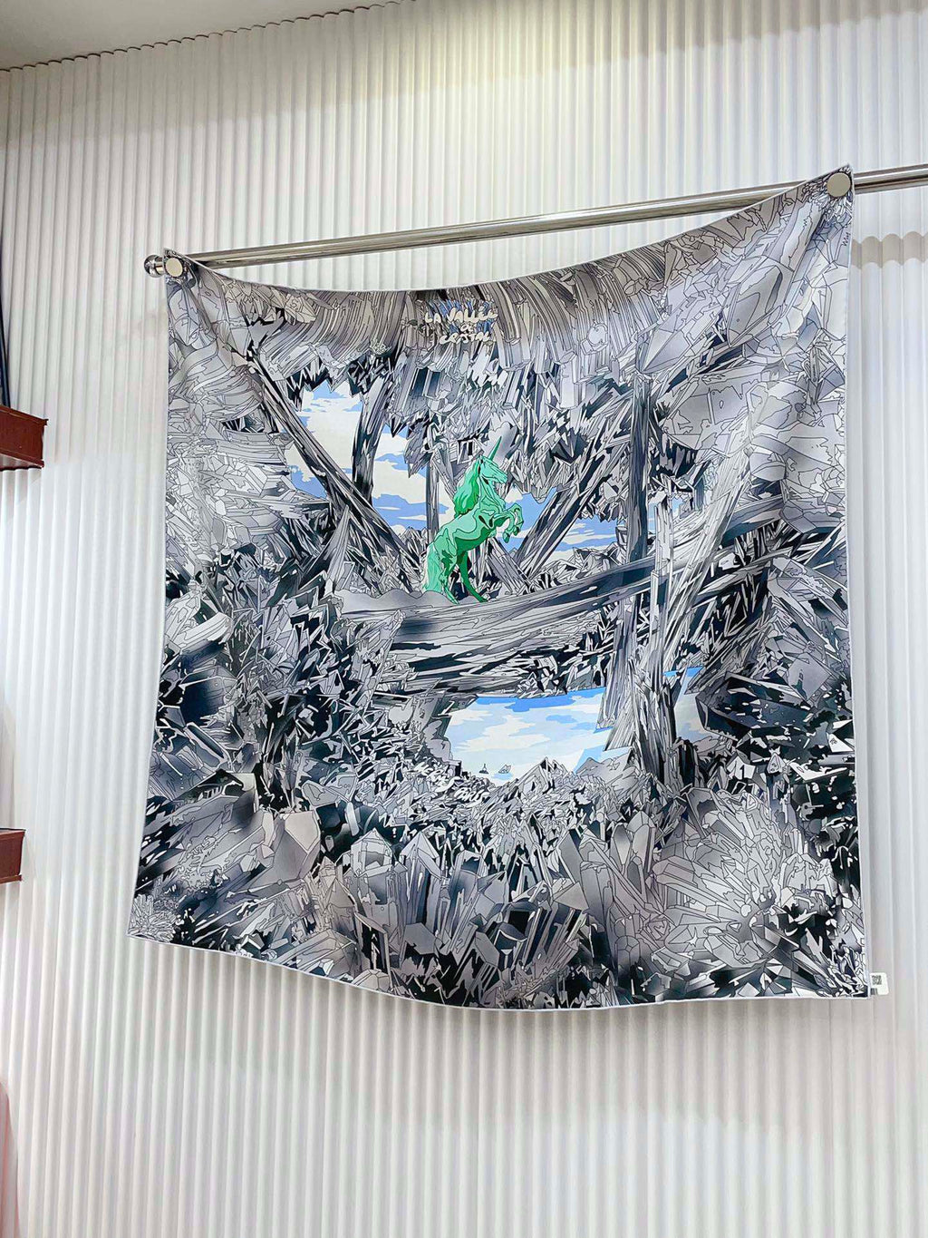La Vallee De Cristal Scarf 90 CM Colorful Silk Twill  235413